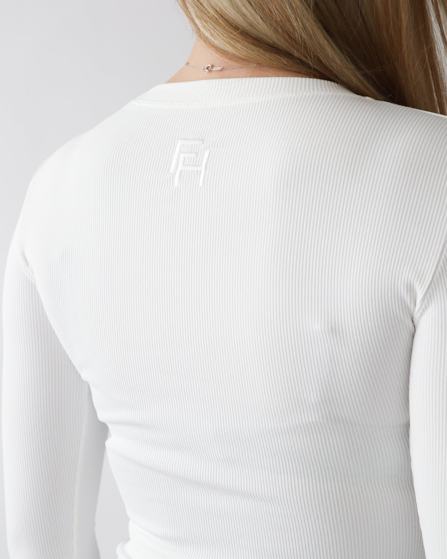 Essential Ribbed Longsleeve - White