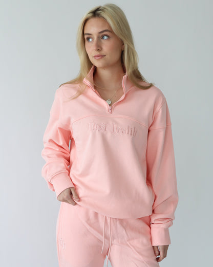 Essential Quarter Zip - Blush