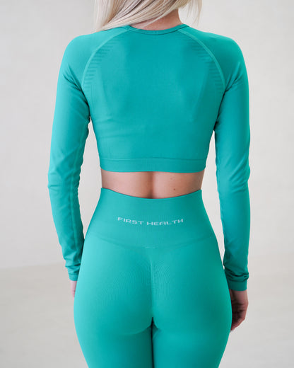 Enhance Cropped Long Sleeve - Tiffany