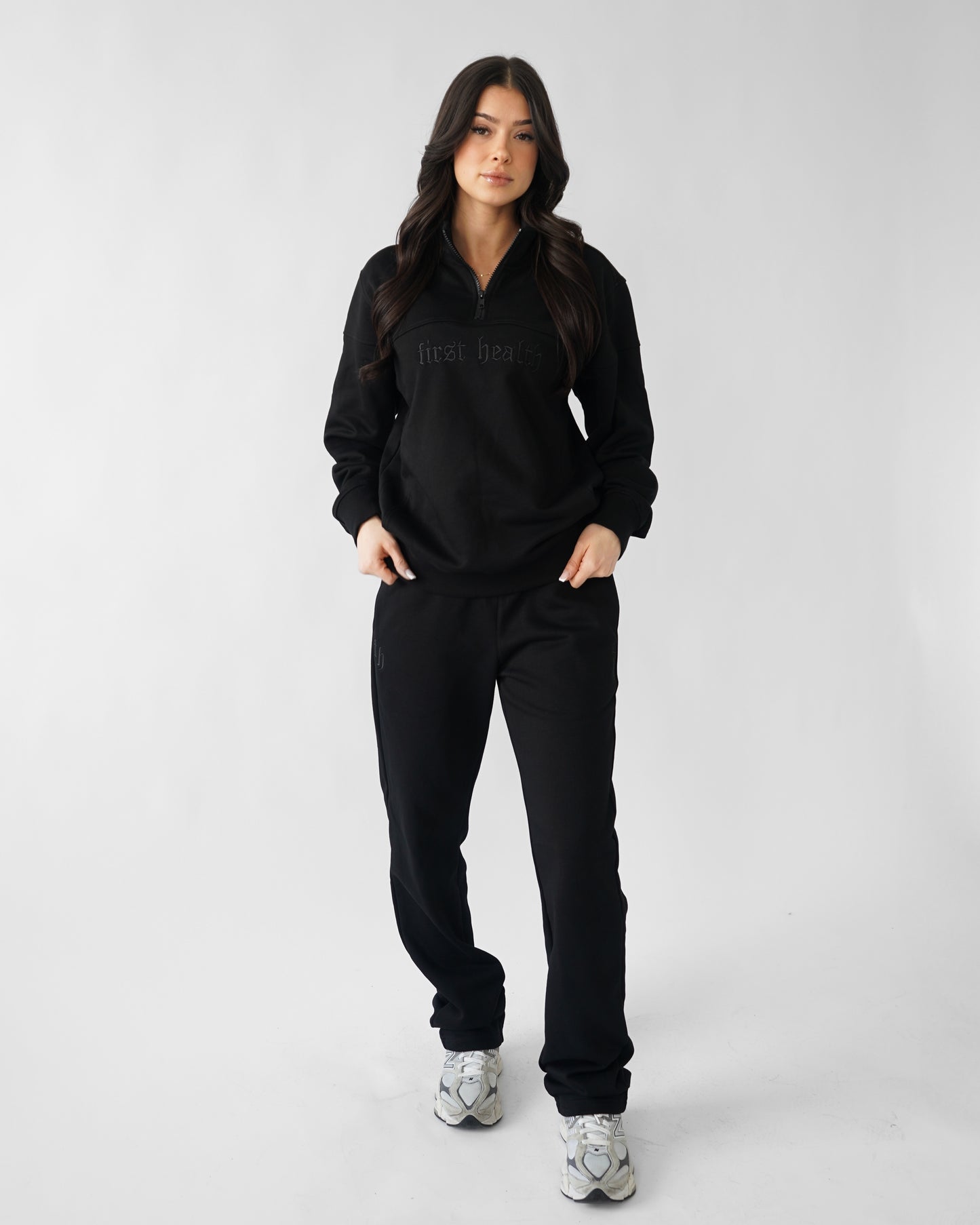 Essential Straight Leg Sweatpants - Black