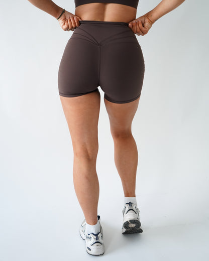 Everyday V-Waist Biker Shorts 6" - Wood