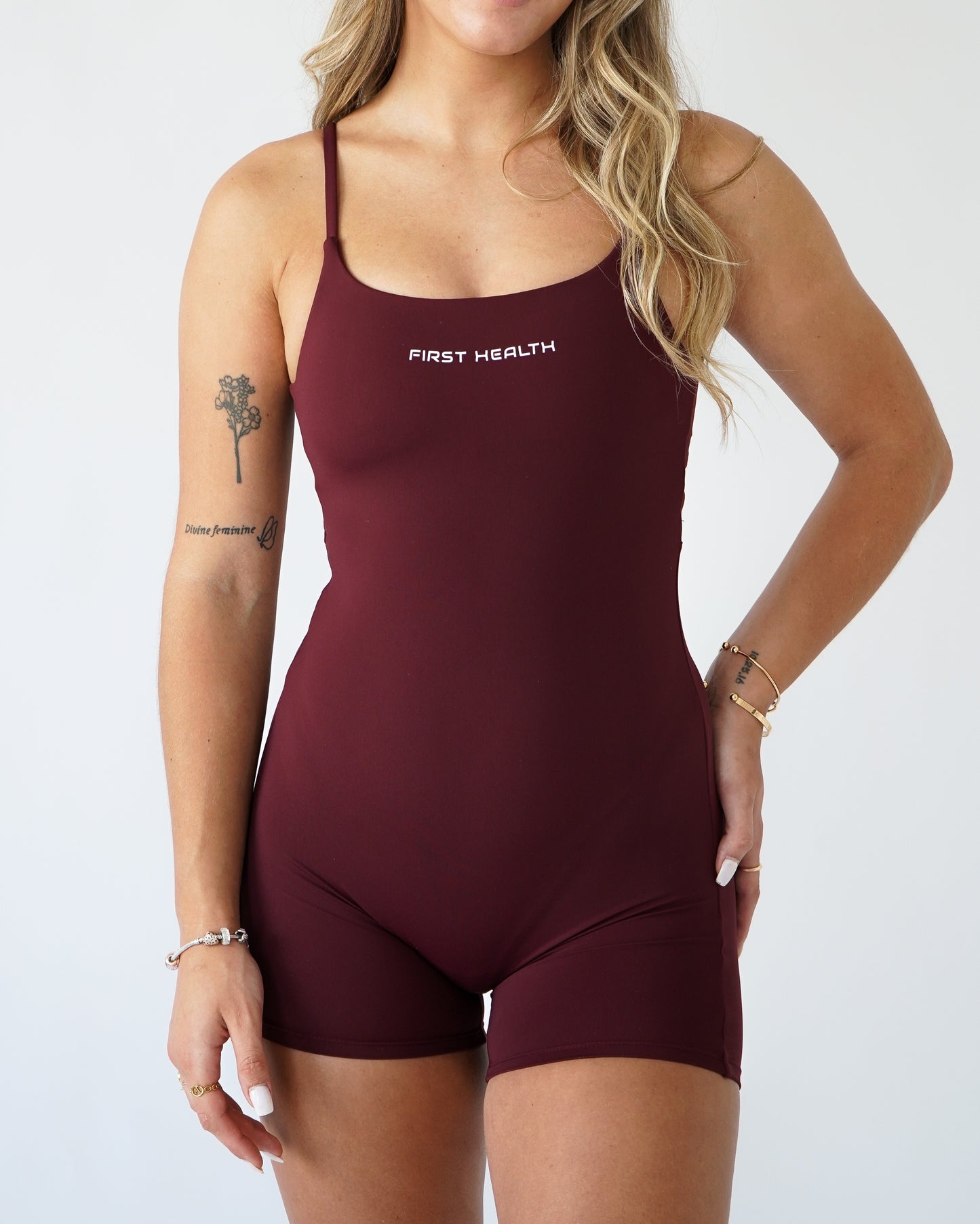 Impact Bodysuit 5” - Wine