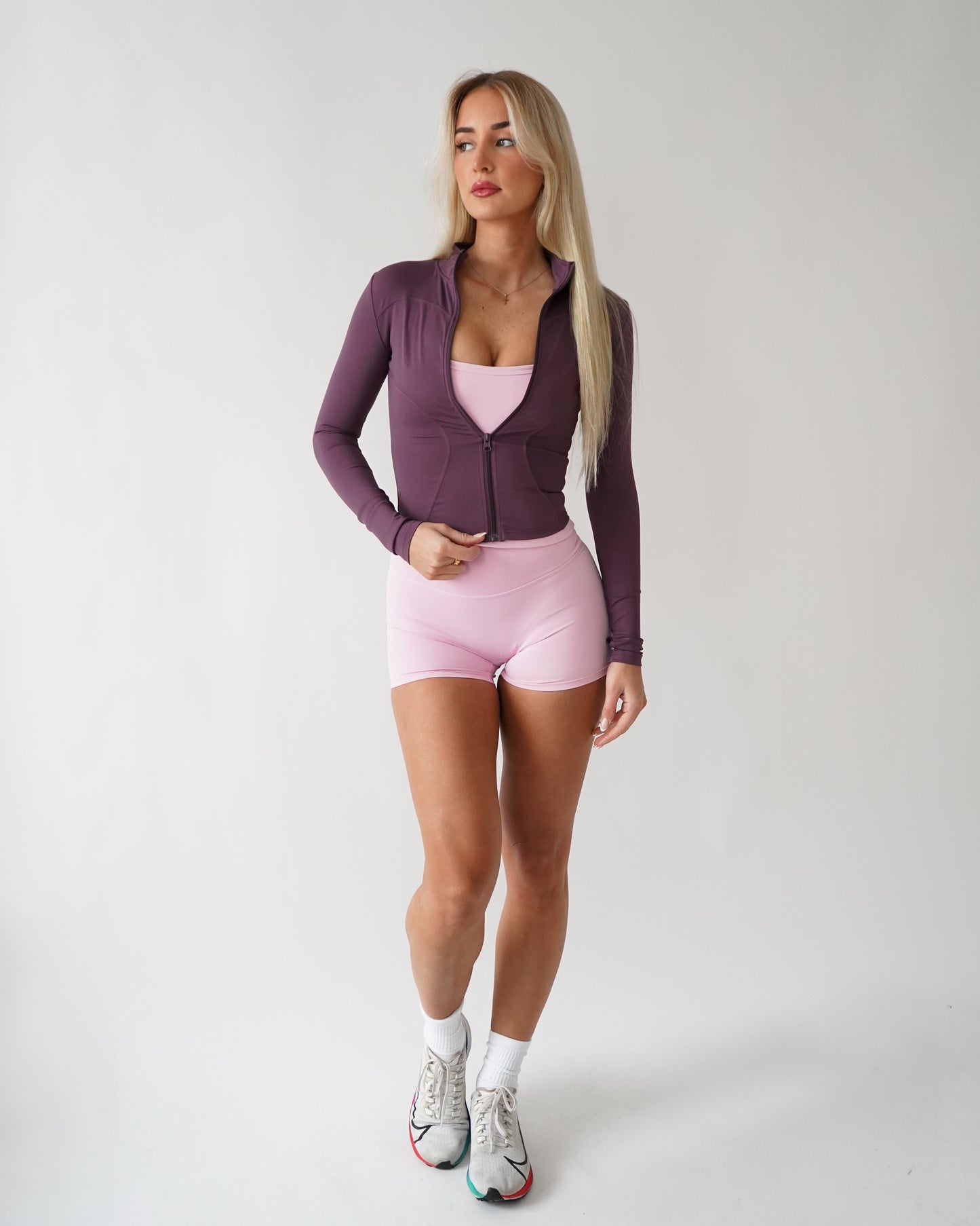 Sculpt Zip Up - Berry