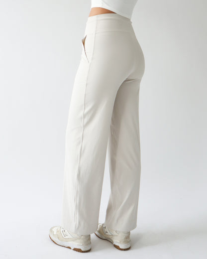 Effortless Wide-Leg Pants 30” - Cream