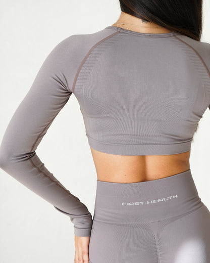 Enhance Cropped Long Sleeve - Desert