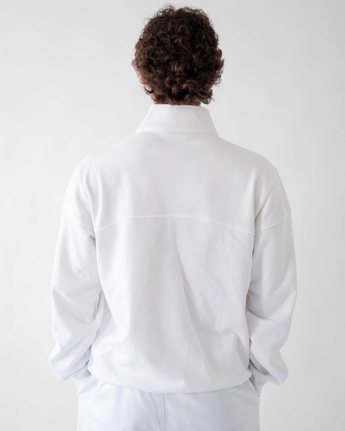 Essential Quarter Zip - White