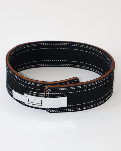 10mm 4" Suede Leather Lever Belt