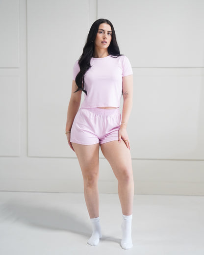 Luxe Lounge Shorts - Blush