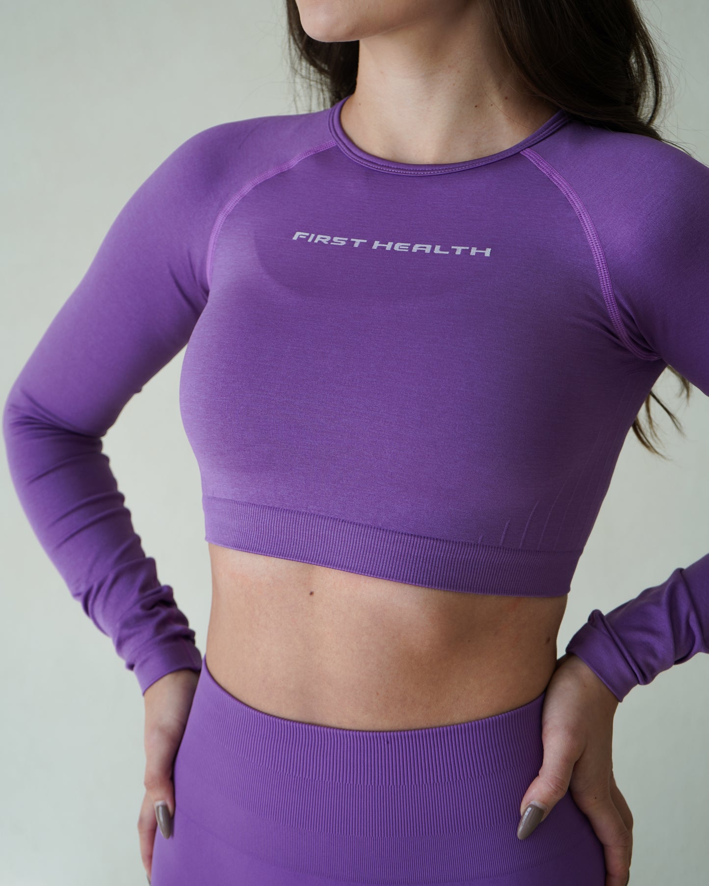 Enhance Cropped Long Sleeve - Amethyst