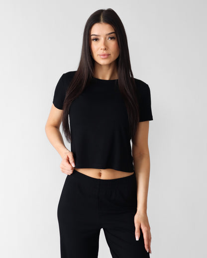 Luxe Lounge T-Shirt - Black