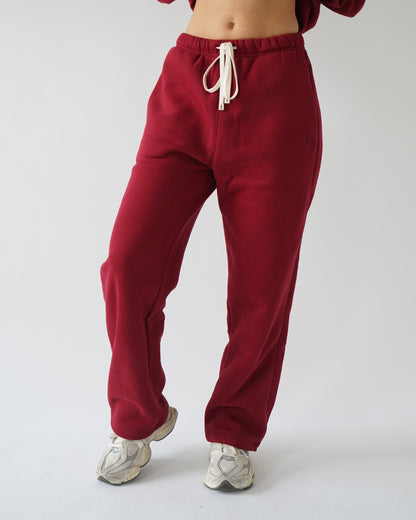 Legacy Straight-leg Sweatpants - Cardinal