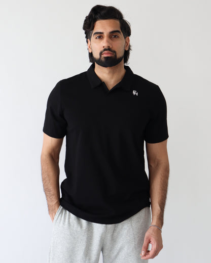 Relaxed Polo Shirt - Black