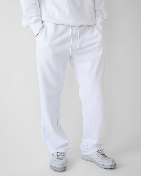 Essential Straight Leg Sweatpants - White