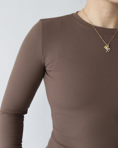 Essential Ribbed Longsleeve - Espresso