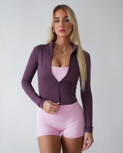 Sculpt Zip Up - Berry