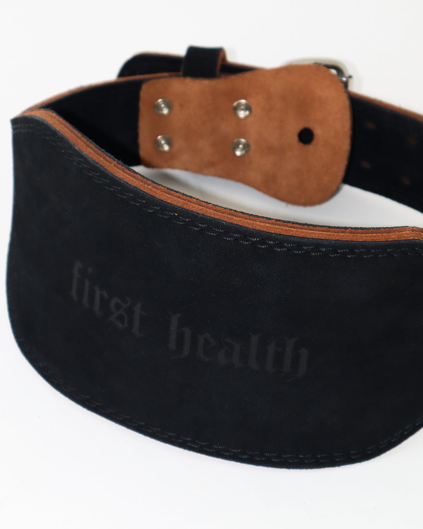 7MM Suede Leather Buckle Lifting Belt