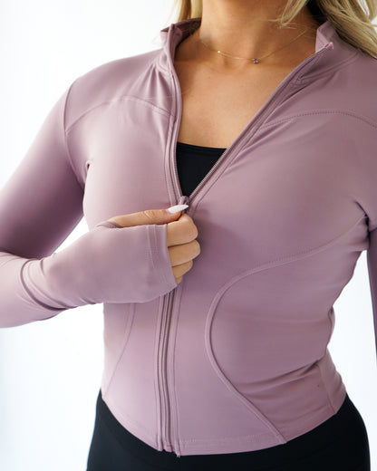 Sculpt Zip Up - Mauve