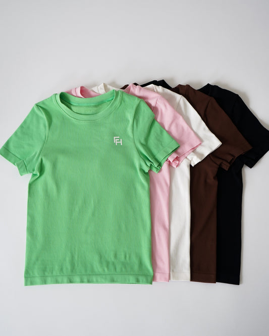 Ribbed Seamless T-Shirt- 5 Pack