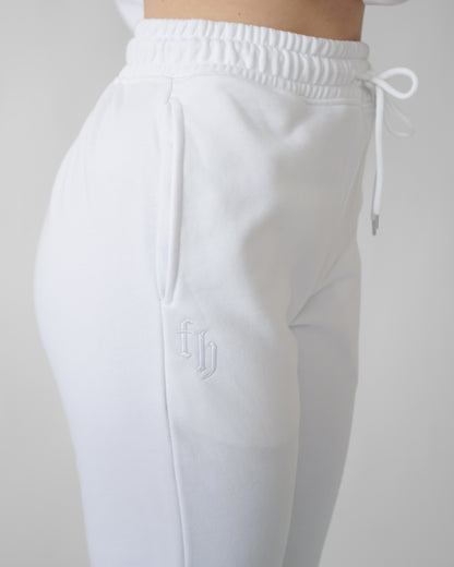 Essential Straight Leg Sweatpants - White