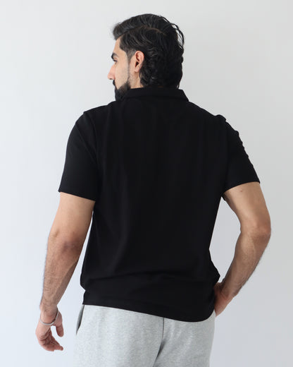 Relaxed Polo Shirt - Black