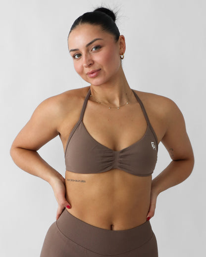 Ascend Halter Sports Bra - Oak