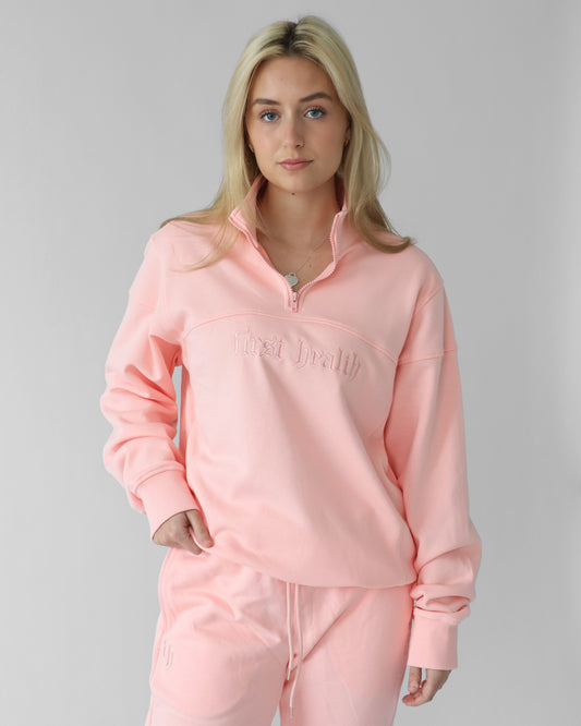 Essential Quarter Zip - Blush