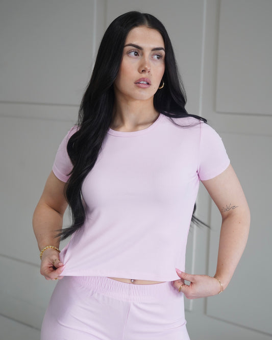 Luxe Lounge T-Shirt - Blush