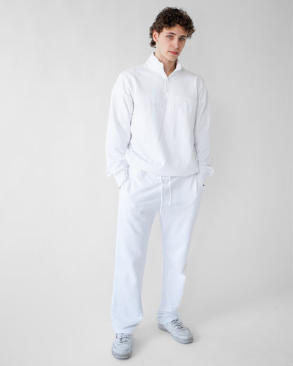 Essential Straight Leg Sweatpants - White