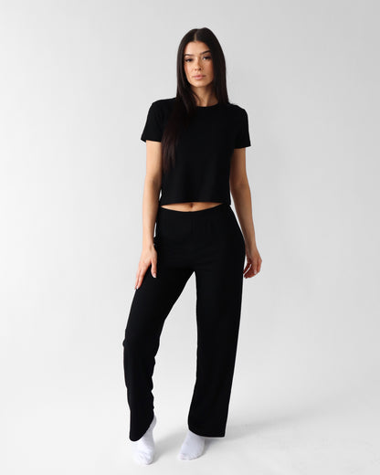 Luxe Lounge T-Shirt - Black