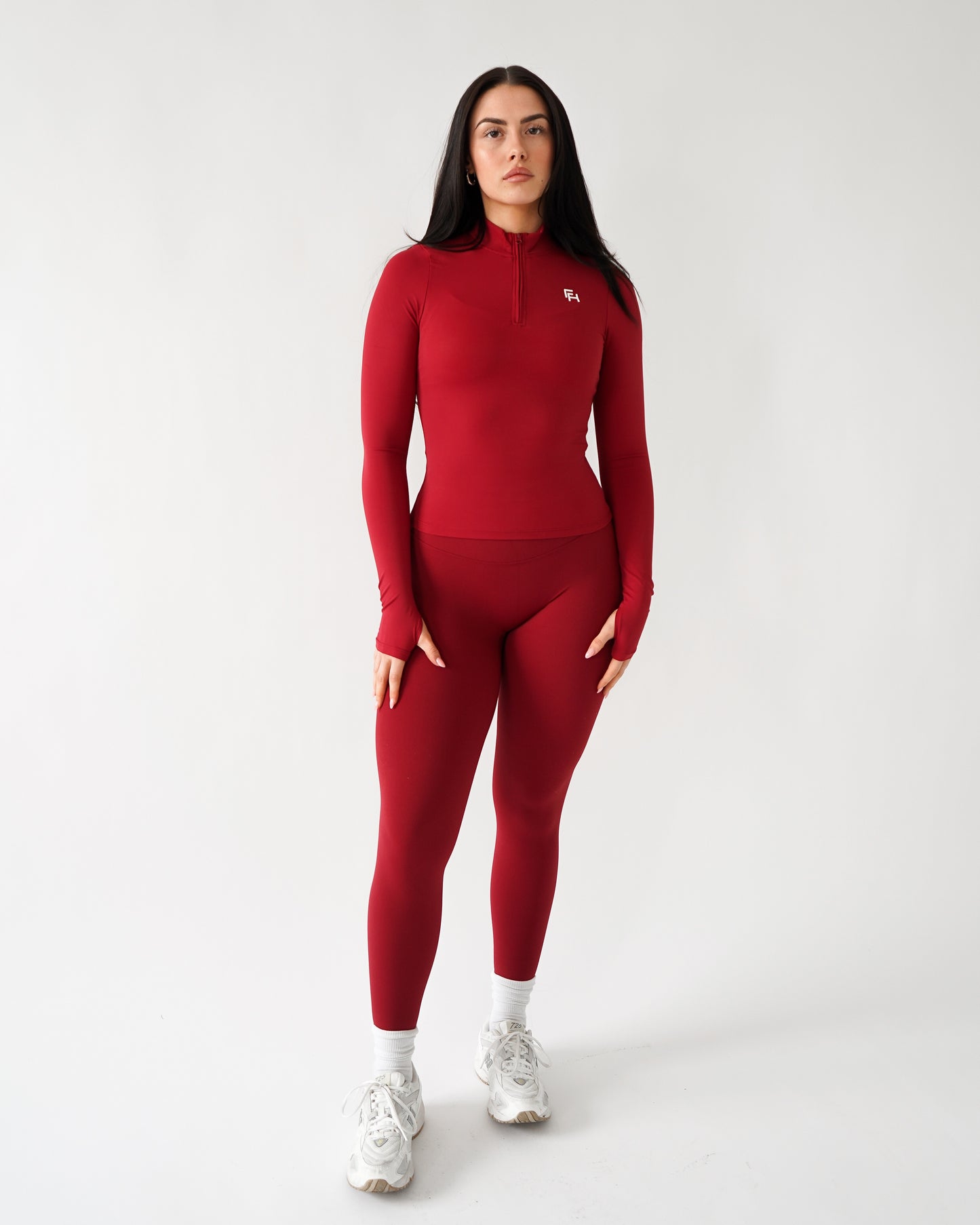 Adapt Long Sleeve Quarter-Zip - Ruby