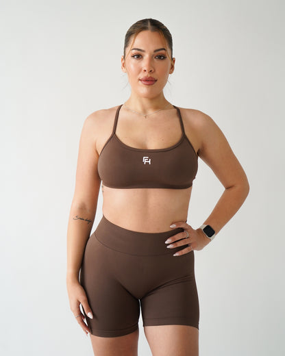 Enhance Contour Sports Bra — Cocoa