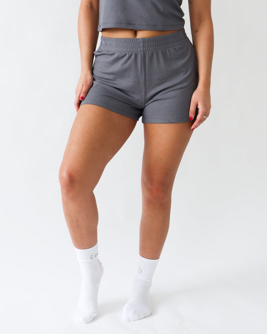 Luxe Lounge Shorts - Slate