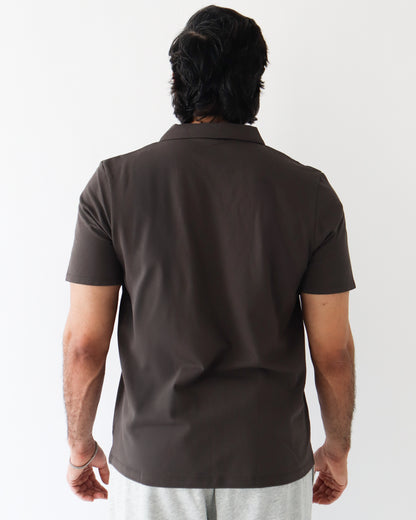 Relaxed Polo Shirt - Wood