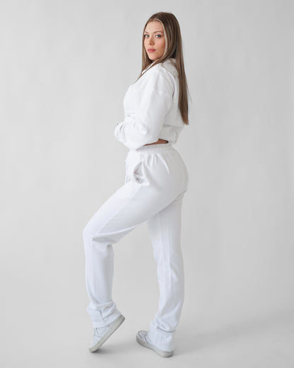 Essential Straight Leg Sweatpants - White