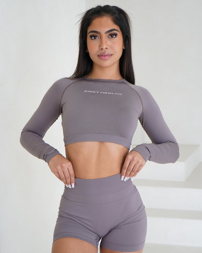 Enhance Cropped Long Sleeve - Desert