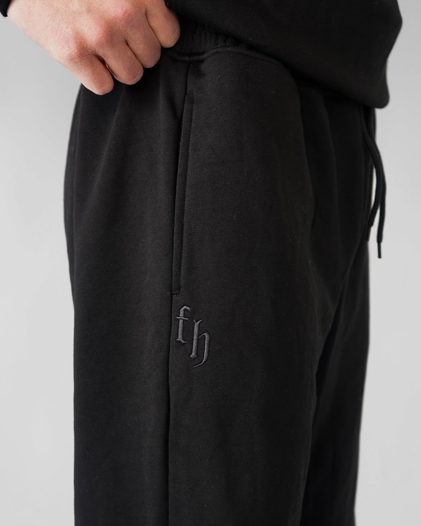 Essential Straight Leg Sweatpants - Black