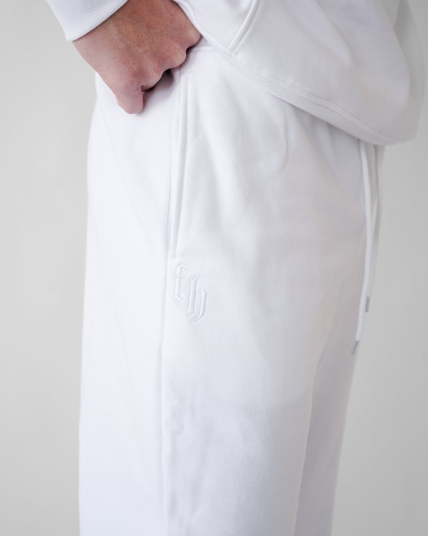 Essential Straight Leg Sweatpants - White