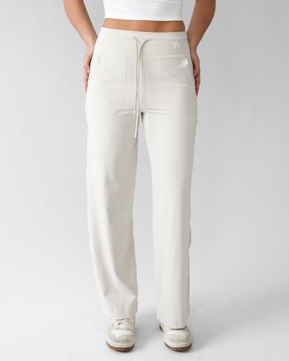 Effortless Wide-Leg Pants 30” - Cream