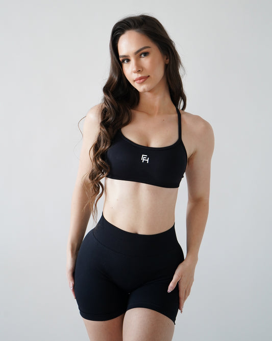 Enhance Contour Sports Bra — Black