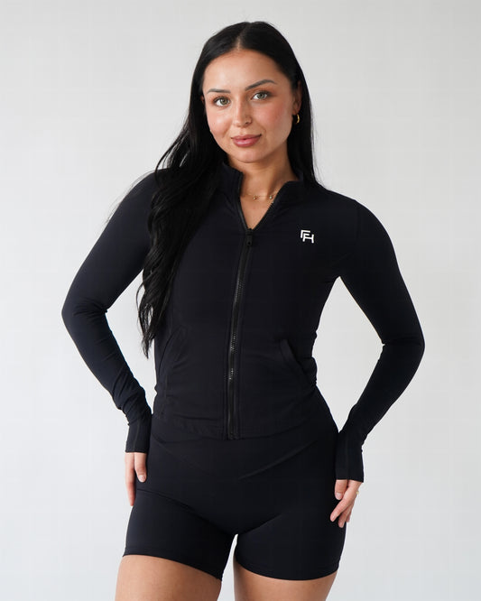 Onyx Zip Up - Black