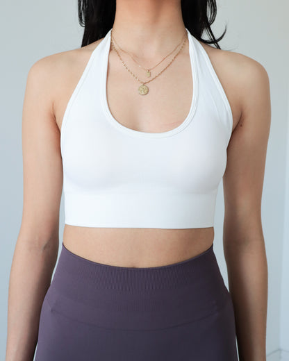 Enhance Halter Top - White